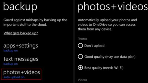 [WP] How to automatically upload photos and videos to OneDrive Picture 1